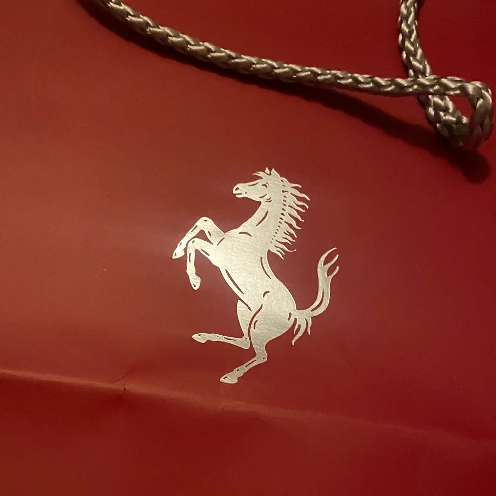Ferrari Crimson Gift Bag with Silver Logo - Picture 2 of 4